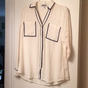 Express white portofino shirt blouse